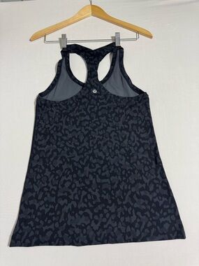 lululemon Black Charcoal Racerback Tank with Subtle Jacquard